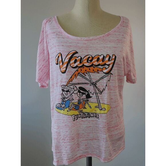 Unique Vintage Flintstones X Smak Parlour Vacay Graphic Tee L - Picture 2 of 5